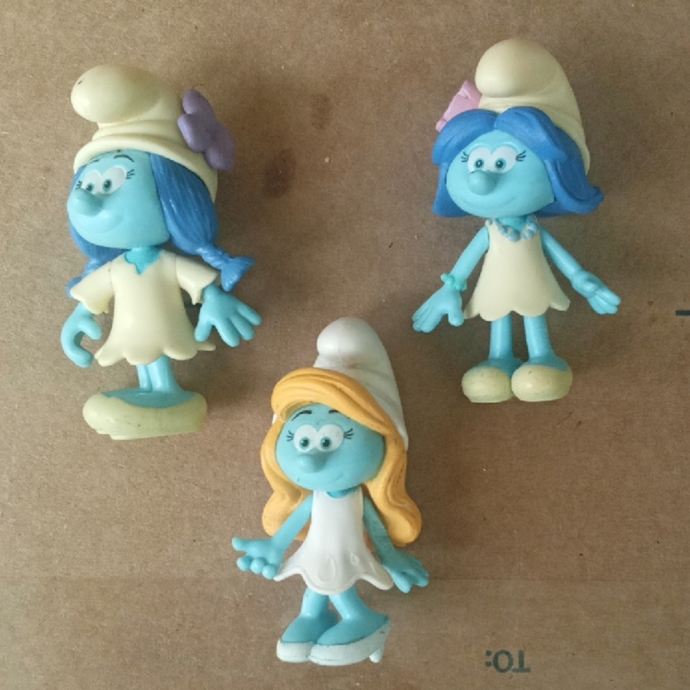 Set Of 3 Smurf Figurines (2017)